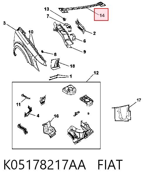 K05178217AA Fiat/Alfa/Lancia