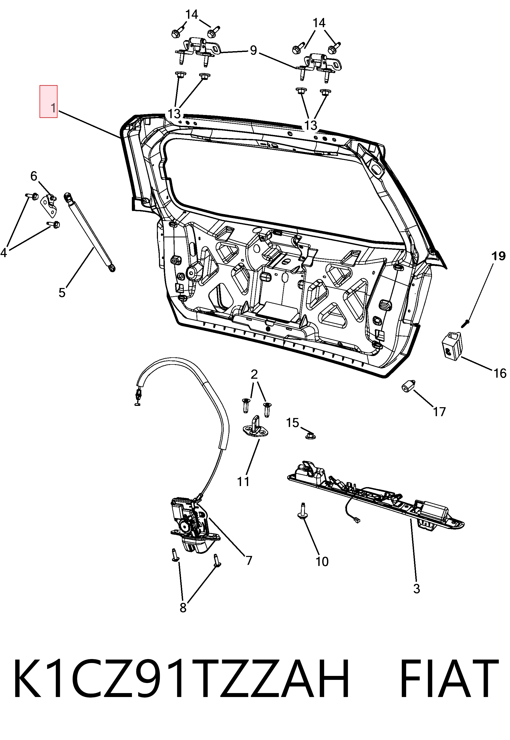 Porta traseira (3ª/5ª porta-malas (tampa de alcapão) Dodge Journey preço, a partir de 144,71 USD