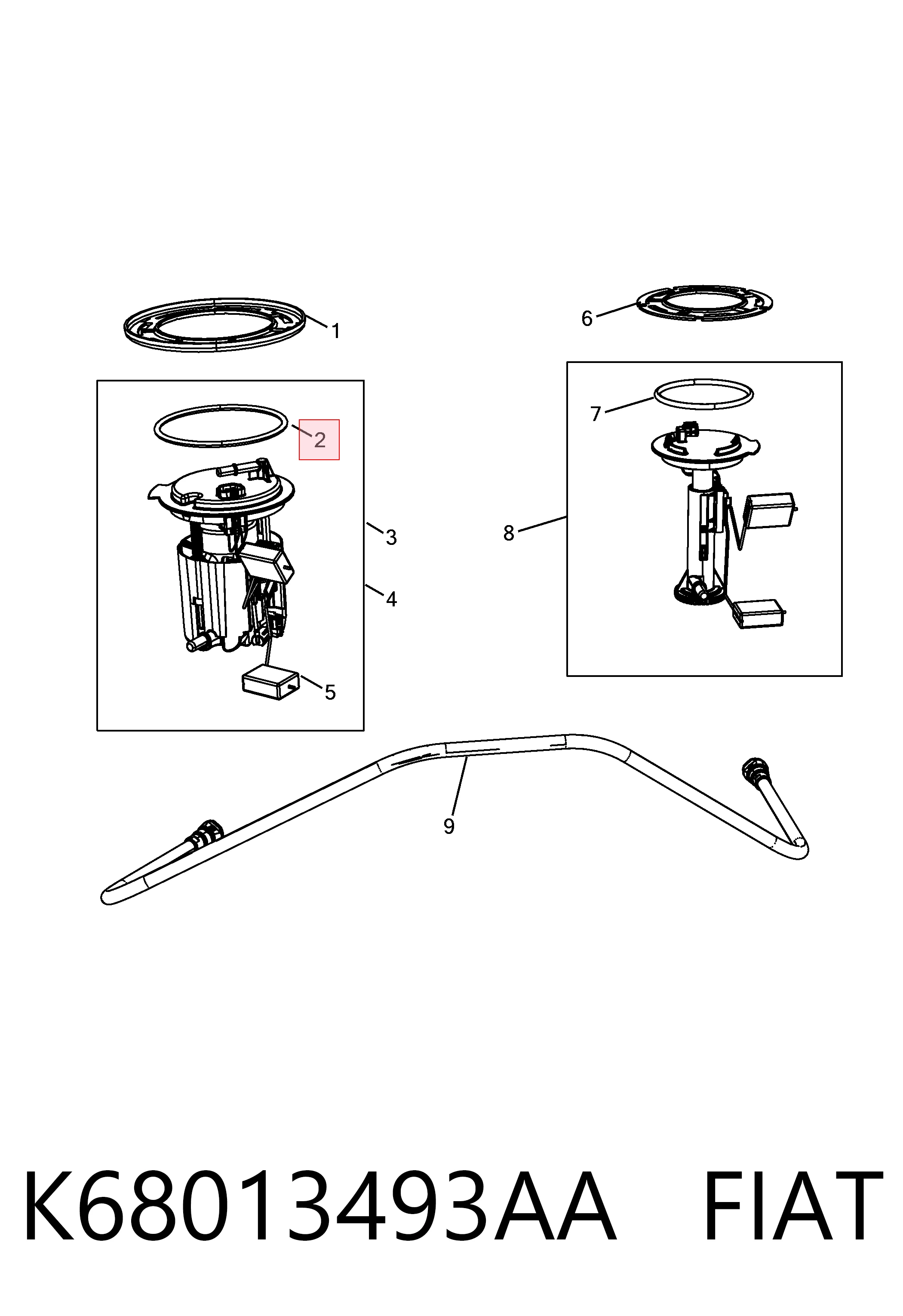 Compre 52113610AB Mitsubishi Vedante de sensor do nível de combustível/da bomba de combustível (tanque de combustível)
