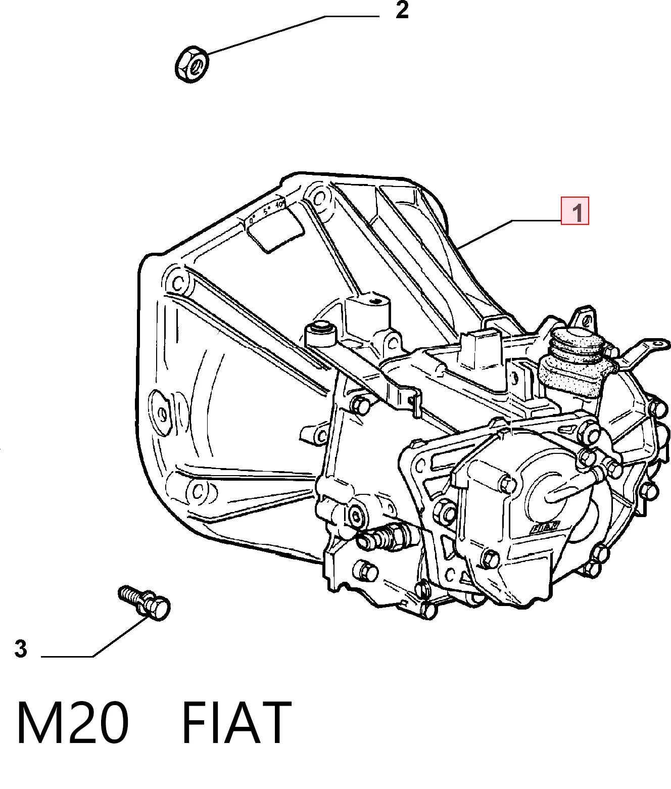 M20 Fiat/Alfa/Lancia Caixa de Mudança montada (caixa mecânica de velocidades)