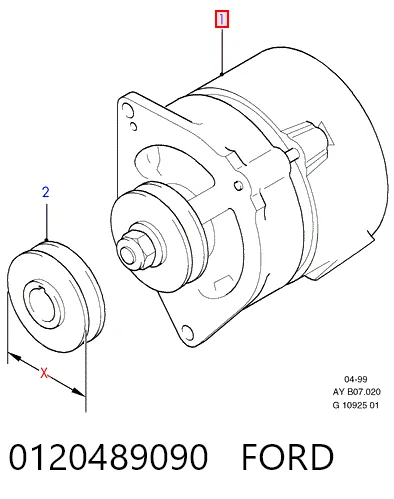 0120489090 Ford Gerador