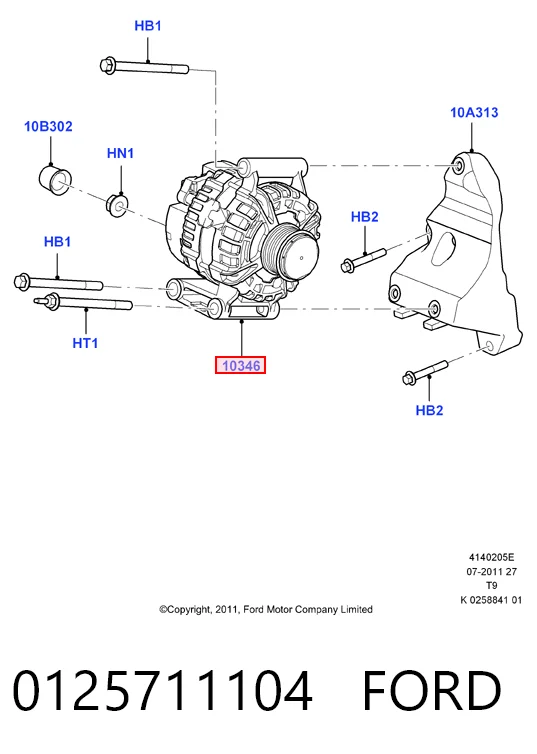 0125711104 Ford Gerador
