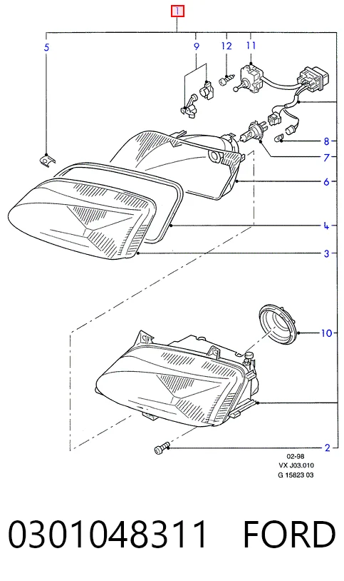 Luz esquerda Ford Galaxy I VX WGR