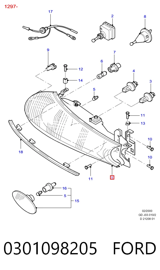 Luz esquerda Ford Mondeo preço, a partir de 14,61 USD