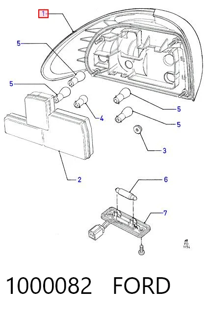 Lanterna traseira direita para Ford Mondeo I GBP