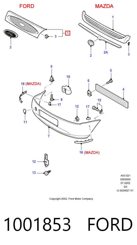 Grelha do radiador para Ford Fiesta Mk4 JAS, JBS