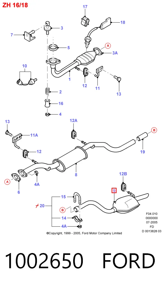 Silenciador, parte traseira Ford Mondeo II BFP
