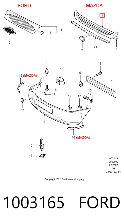Grelha do radiador para Ford Fiesta Mk4 JAS, JBS