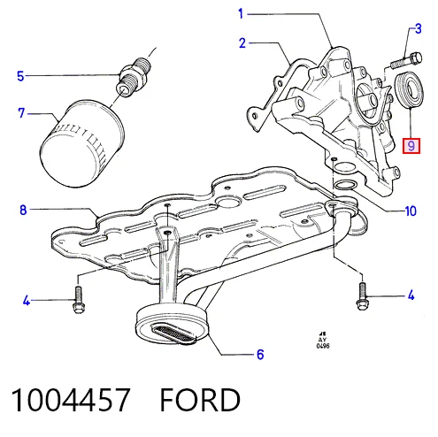Vedação dianteira de cambota de motor Ford Ka  UK, FK