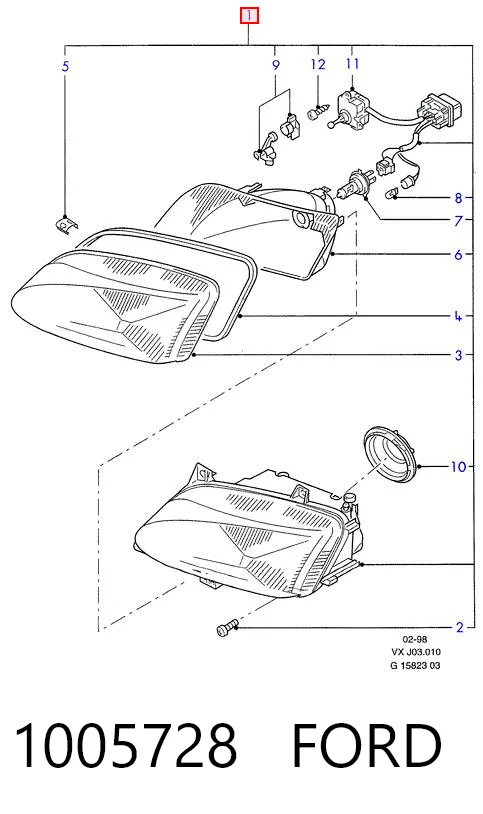  Luz esquerda Ford Galaxy I VX monovolume (WGR) (1994 - 2000) I VX