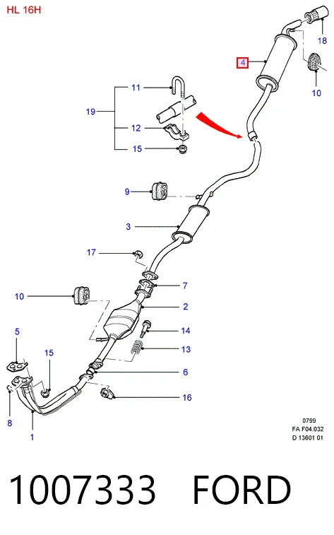 Compre Silenciador, parte traseira Ford Escort 5