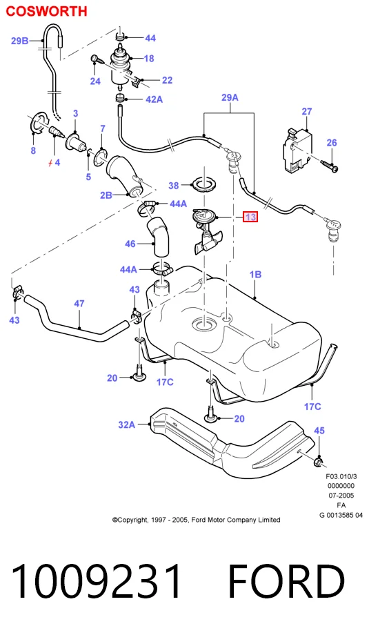  Módulo de bomba de combustível com sensor do nível de combustível Ford Escort VI sedan (GAL) (1993 - 1995) VI