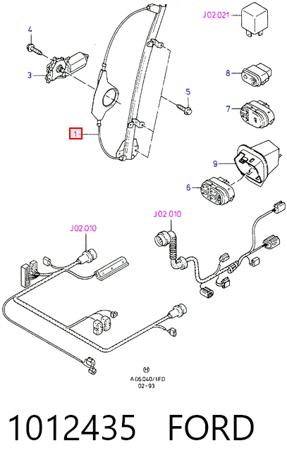 Compre Mecanismo de acionamento de vidro da porta dianteira direita Ford Mondeo 2