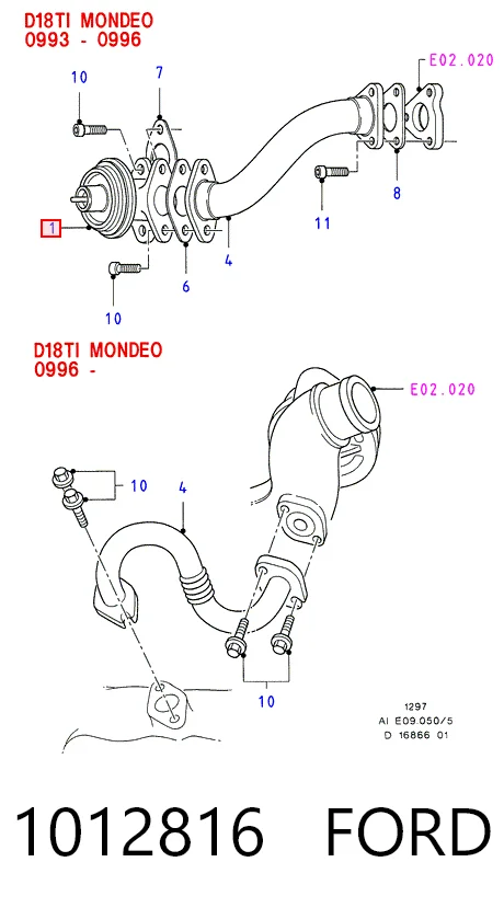 Válvula EGR de recirculação dos gases para Ford Escort V GAL, AVL