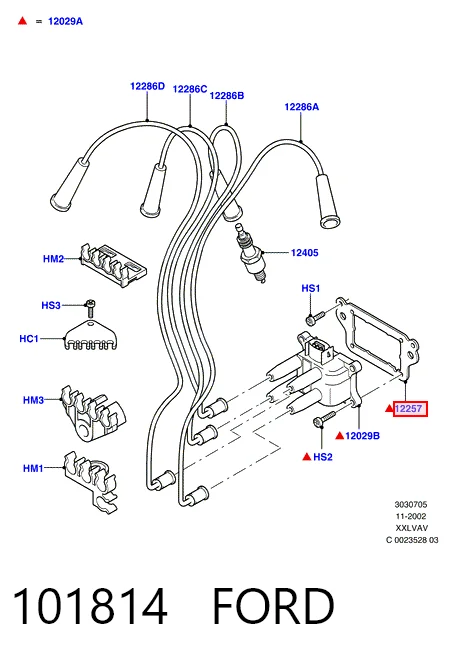101814 Ford Bobina de ignição