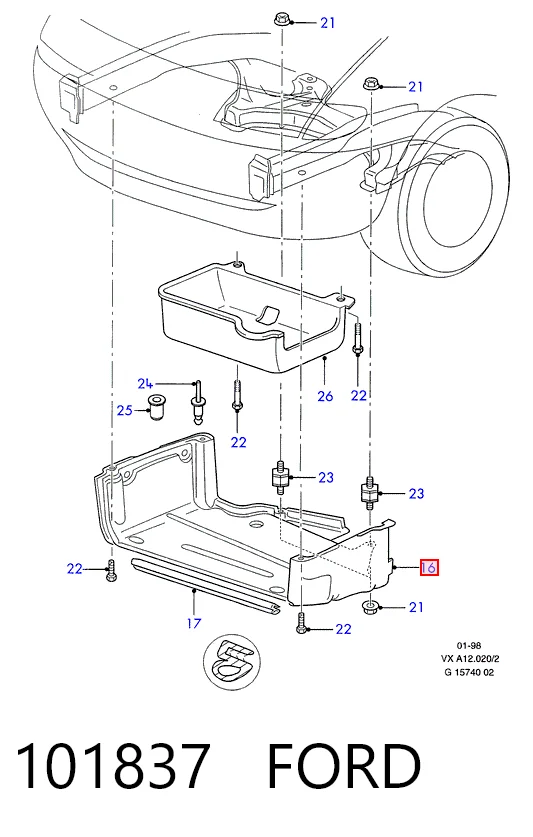  Proteção de motor, de panela (da seção de motor) Volkswagen Sharan I monovolume (7M8, 7M9, 7M6) (1995 - 2010) I