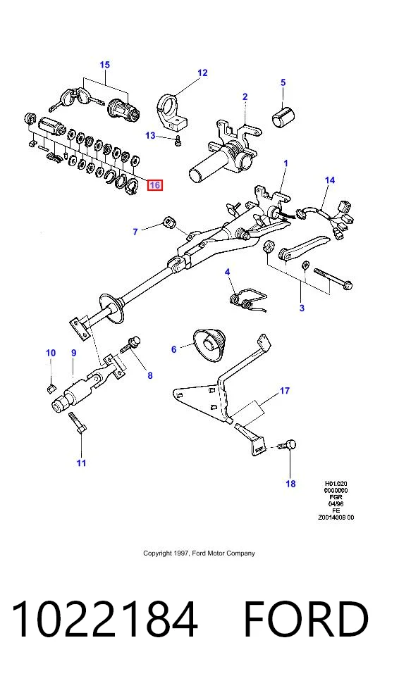 Trinco de fecho de ignição para Ford Transit IV E