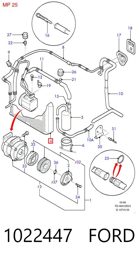 Radiador de aparelho de ar condicionado 11418005227 Vauner