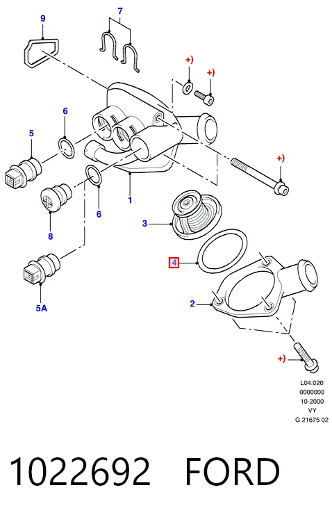 Vedante de termostato para Audi 80 B4 8C2