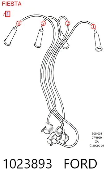 Fios de alta voltagem, kit para Renault 11 5 dr BC37