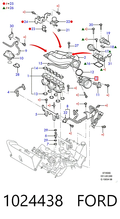 Válvula de borboleta montada para Ford Explorer U2