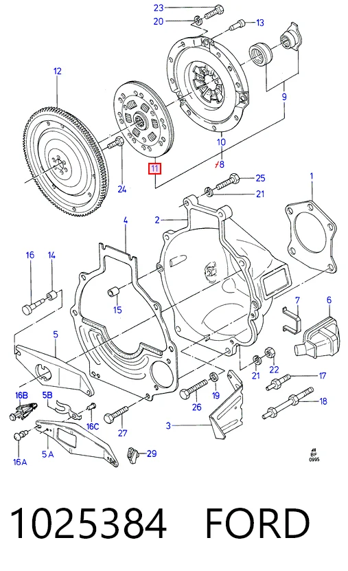 Disco de embraiagem para Ford Sierra II GBG, GB4