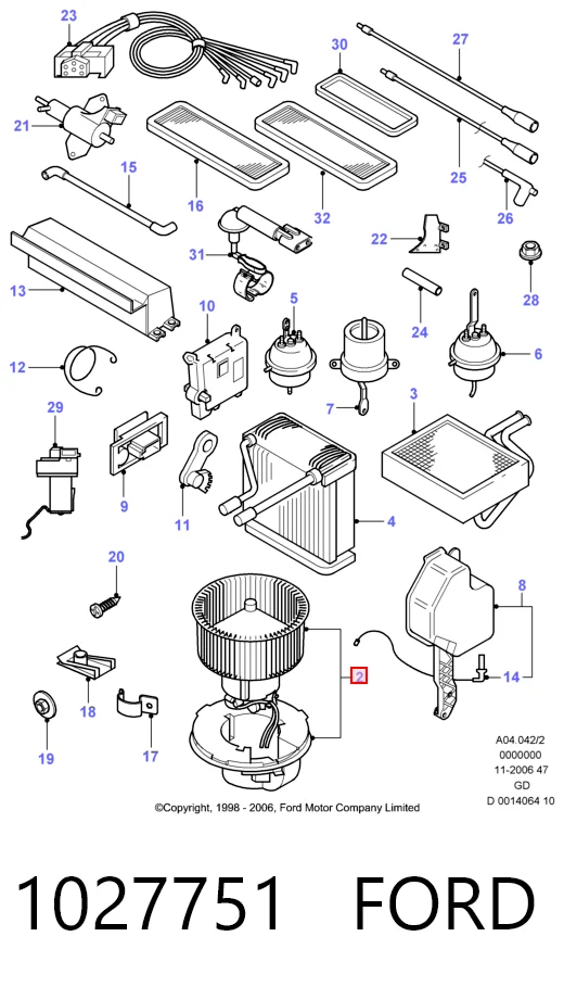 Motor de ventilador de forno (de aquecedor de salão) Ford Mondeo preço, a partir de 45,74 USD