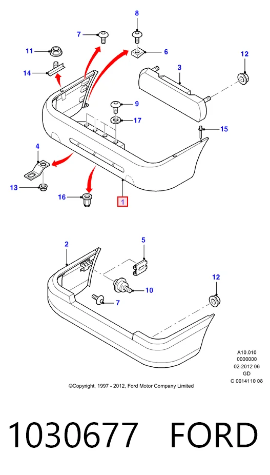 Pára-choque traseiro para Ford Mondeo II BFP