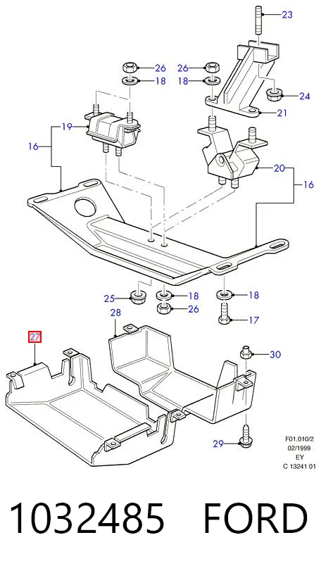 Isolamento de ruído da capota para Ford Transit IV T