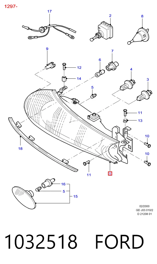 Compre Luz direita Ford Mondeo 2