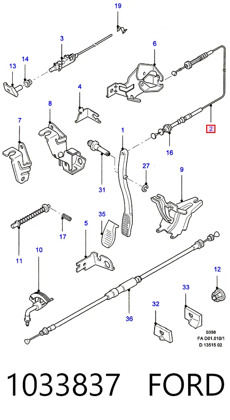 Cabo/pedal de gás (de acelerador) DP Group BC1000 preço, a partir de 6,48 USD
