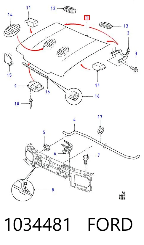 Capota Ford Escort VII GAL, AFL