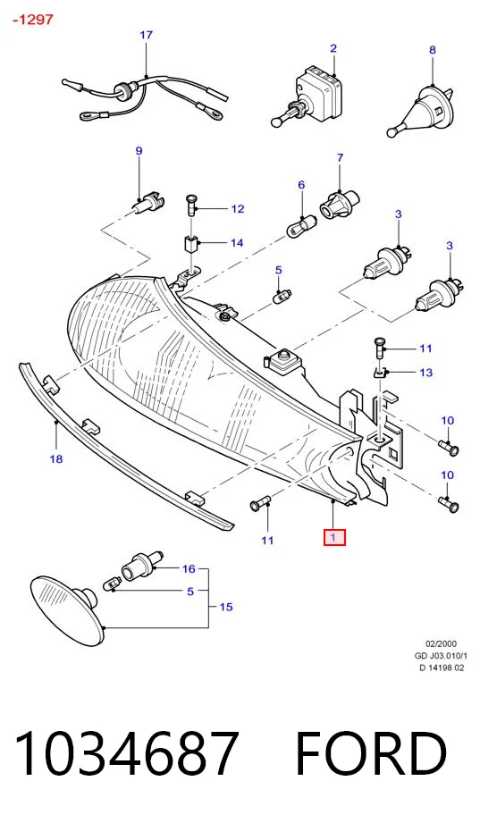 Luz direita Ford Mondeo preço, a partir de 56,38 USD