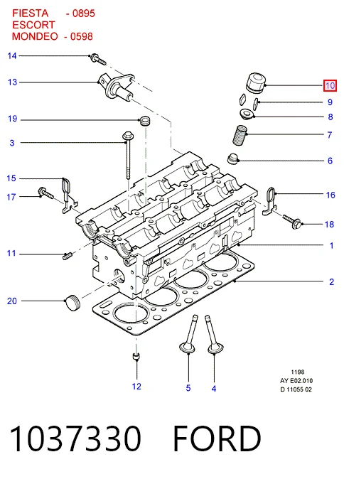 Compre Compensador hidrâulico (empurrador hidrâulico), empurrador de válvulas Ford Escort 5
