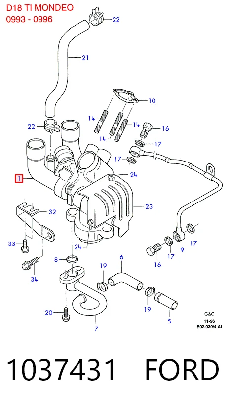 Turbina para Ford Mondeo II BFP