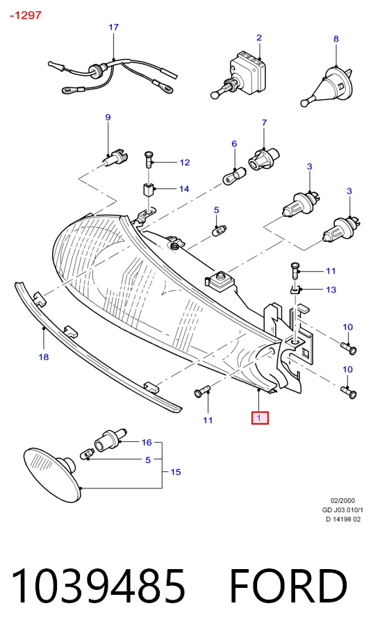 Luz direita Ford Mondeo II BFP
