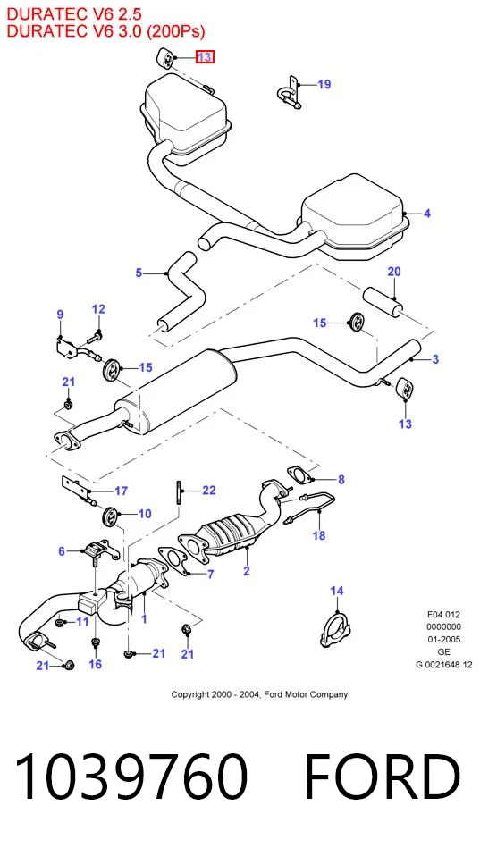 1039760 Ford Coxim de fixação do silenciador