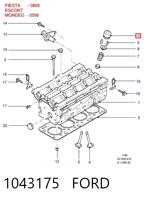 Compensador hidrâulico (empurrador hidrâulico), empurrador de válvulas Ford Fiesta III GFJ ao melhor preço