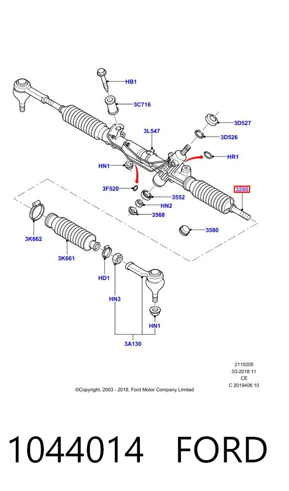  para Ford Fiesta  (J5S, J3S)