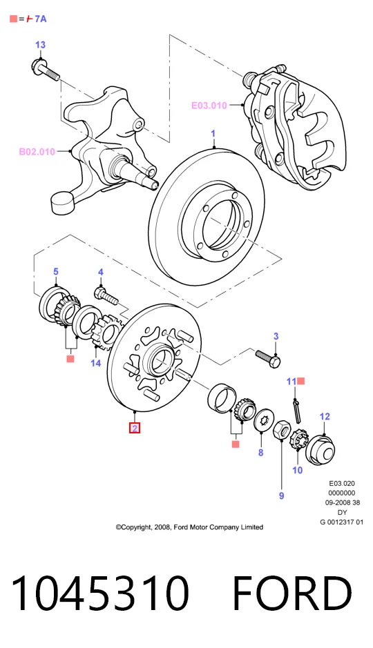 Cubo dianteiro para Ford Transit IV E