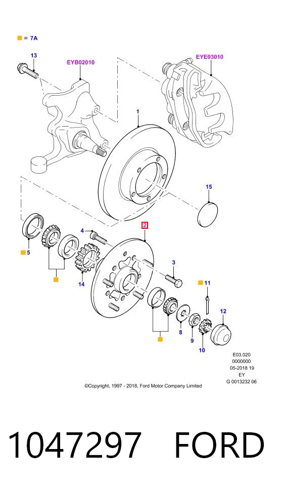 Cubo dianteiro para Ford Transit E