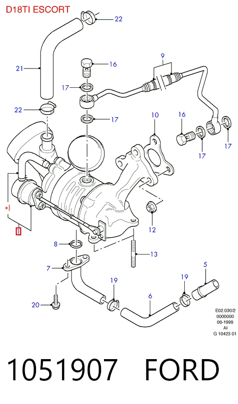 Turbina para Ford Escort '95 AVL