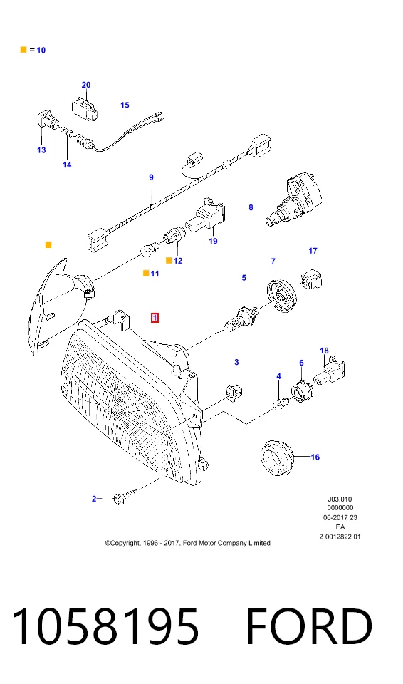 Luz direita Ford Escort preço, a partir de 16,04 USD