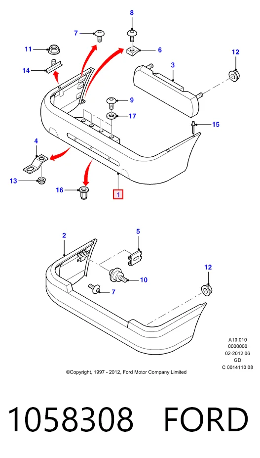 Pára-choque traseiro Ford Mondeo II BFP