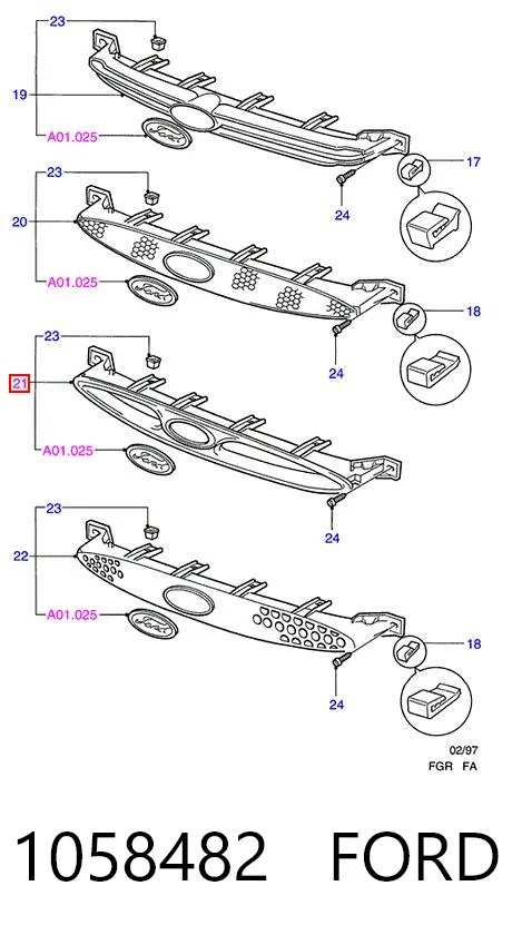 Grelha do radiador Ford Escort preço, a partir de 46,19 USD