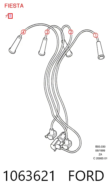 Fios de alta voltagem, kit Renault 11 5 dr BC37