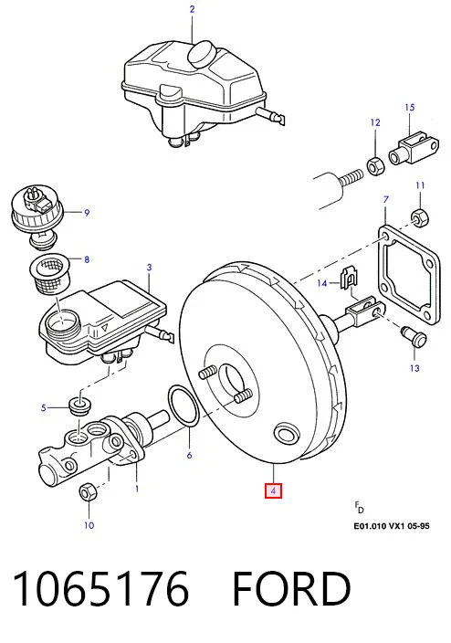  Reforçador dos freios a vácuo Seat Alhambra monovolume (7V8, 7V9) (1996 - 2010) 