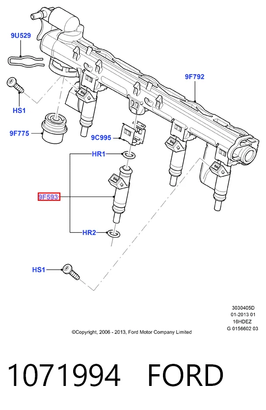 1071994 Ford Injetor de injeção de combustível