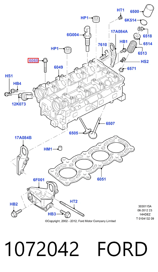 Compre Parafuso de cabeça de motor (CBC) Ford Ka 