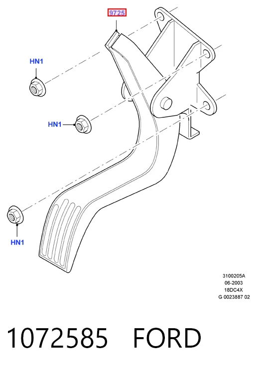  Pedal de gás (de acelerador) Ford Focus I sedan (DFW) (1999 - 2005) I
